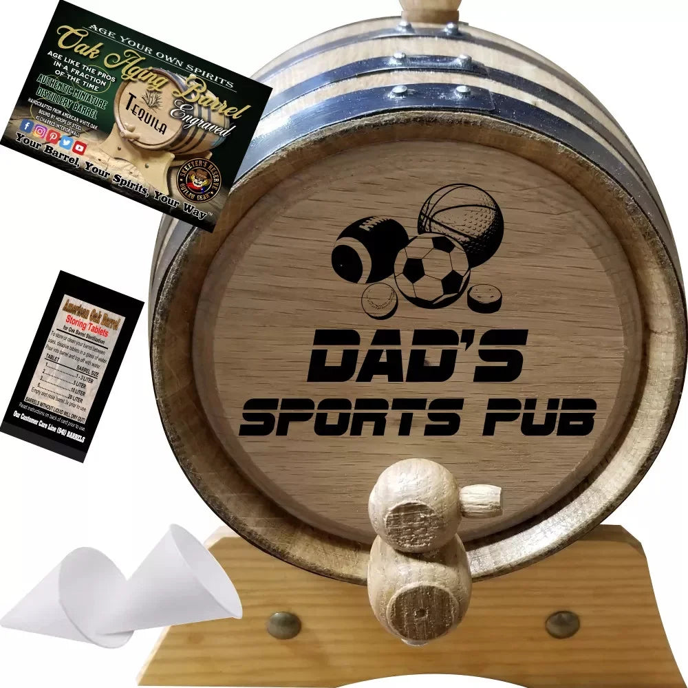 American Sport's Engraved - Aging Oak (012) Barrel Pub Dad's
