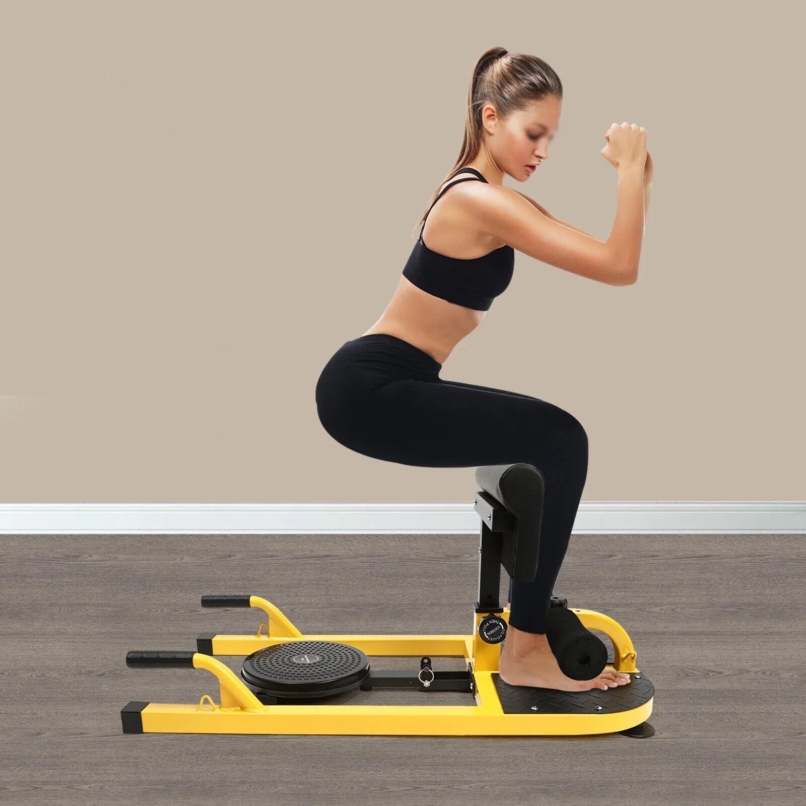 Machine Gym Multifunctional Squat Trainer Ab Squat Adjustable Home Deep Sissy