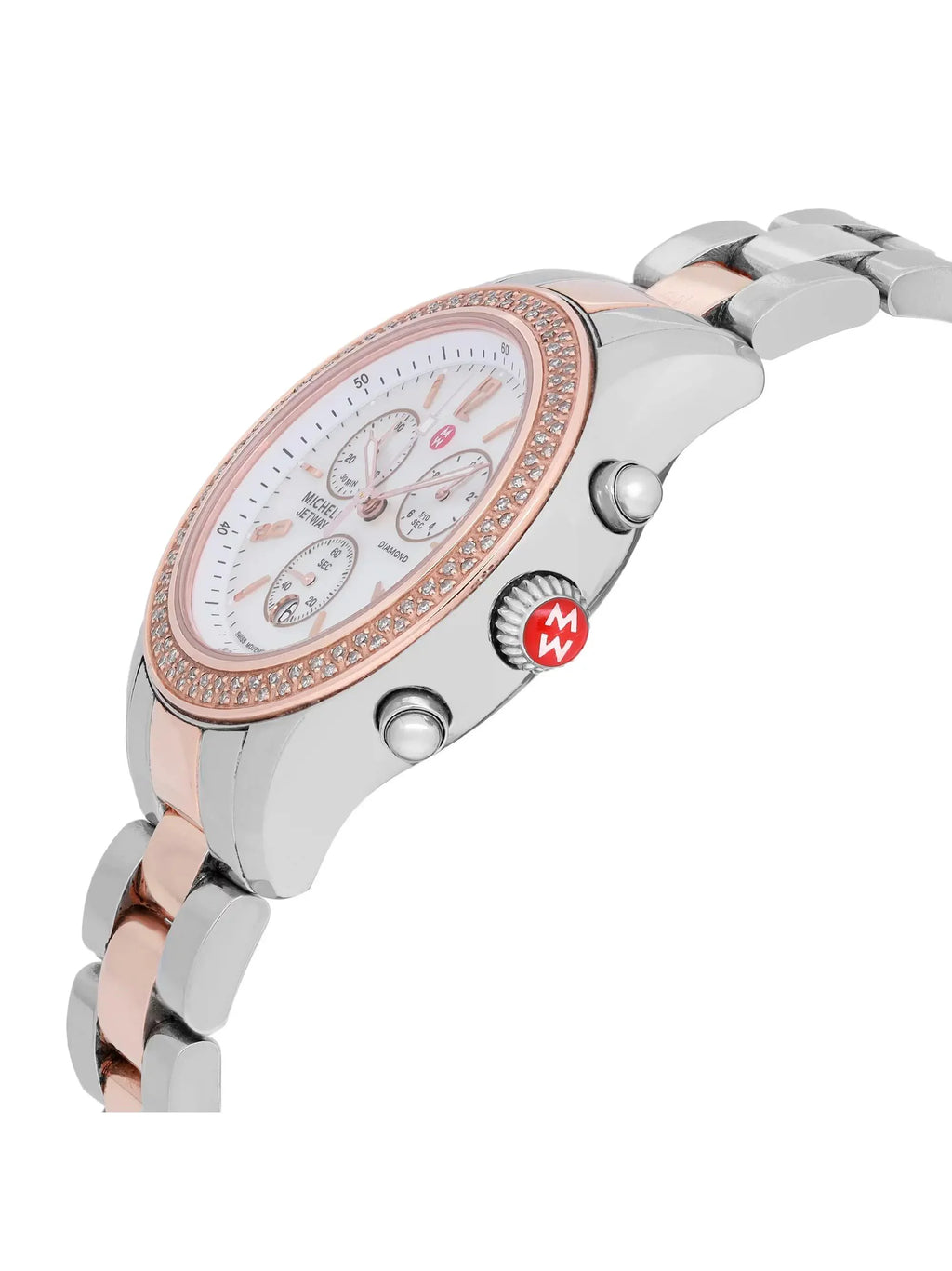 Quartz Ladies MWW17A000017 0.50cttw Watch Diamond Michele Jetway Steel 40mm