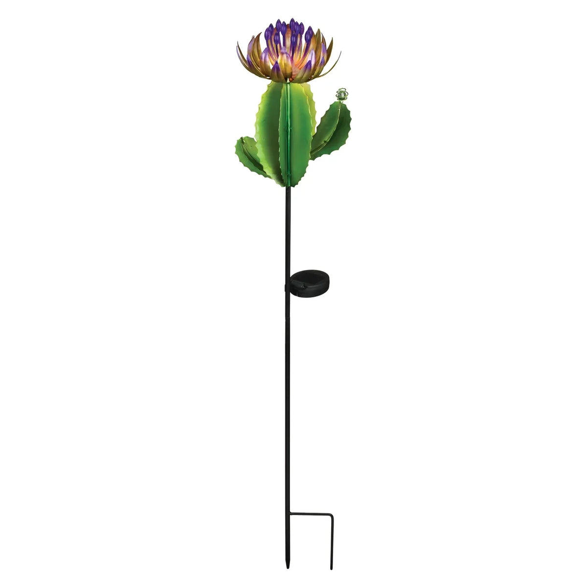 Solar Purple 12498 Art Cactus - Gift Barrel LED Regal Stake Light and Garden 35.5"