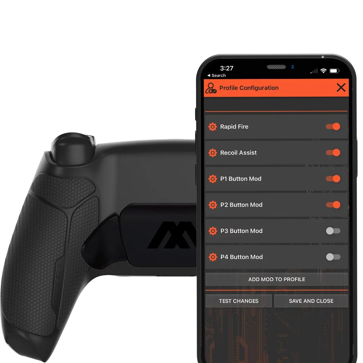 '+ Interchangeable PC Modded Controller Buttons Triggers, & & ModdedZone with Buttons Anti Controller Recoil Black Compatible Hair Custom PS5 Remap Tactical Extreme Thumbsticks FPS 2