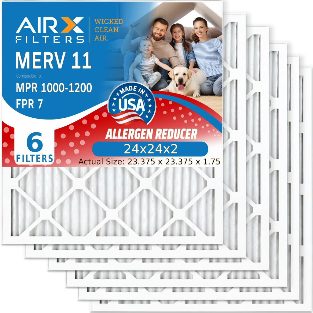 Filters 24x24x2 & CLEAN Made Premium MERV AIR. Pack MPR to 24x24x2 WICKED Filter Comparable FPR Air MPR Filter AIRX 6 USA Air Furnace HVAC Electrostatic 11 7 FILTERS 1200 by 1000, Conditioner Pleated
