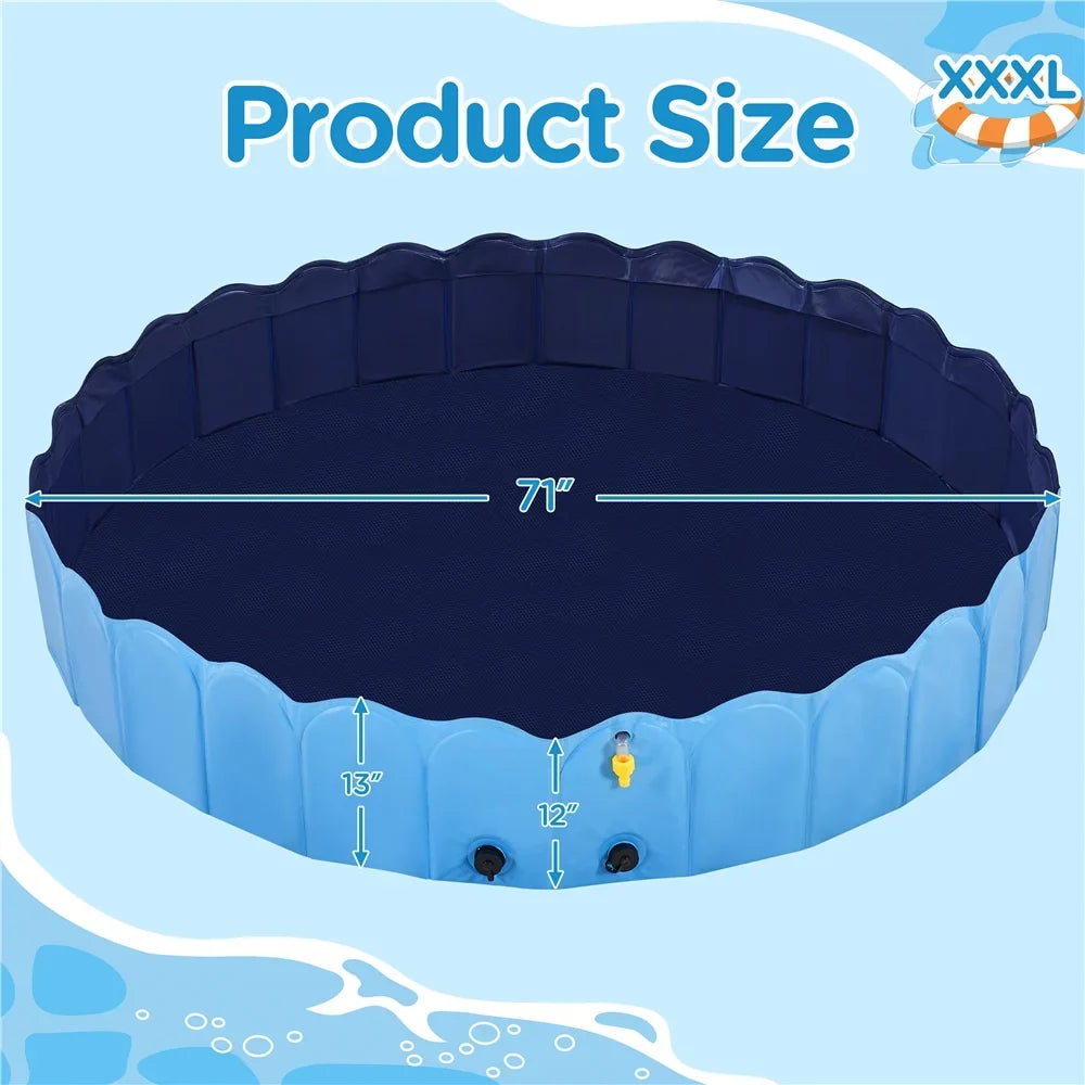 Design XXXL Swimming with Alden and Pools Indoor Foldable exterior, Blue Dog Sprinkler