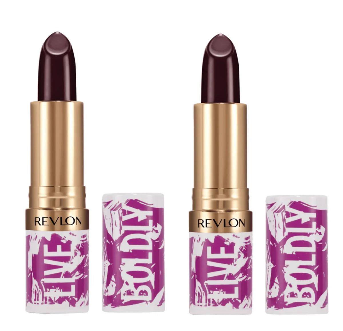 Revlon Live of Lustrous Lipstick, Black Super 061 Cherry Boldly Pack 2