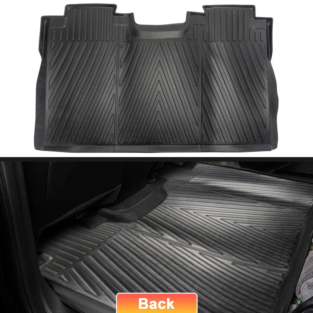 Floor For & 2015-2024 & SuperCrew Floor Seats All-climate Cab,Custom Super Mats 2nd For W/O F150 TPE 2015-2024 F150 Seat,Only 3PCS Crew&Bucket & Rear F-150 1st Storage Mats Front Row