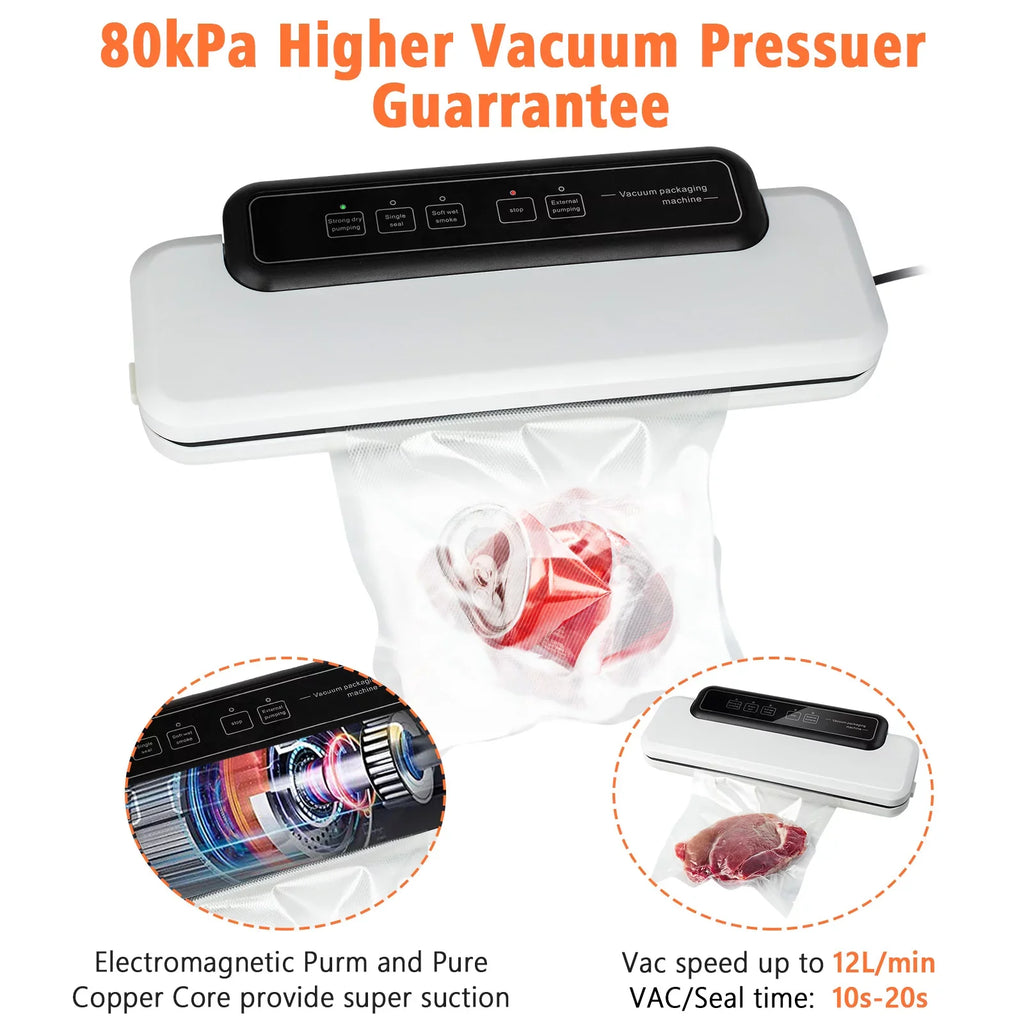 Vacuum Sealer Meal Free Commercial LINKPAL Simple 60KPA 10 food System to Sealing Machine Food Sealing Easy Seal Clean, Machine Machine, a Operate to Food bags,