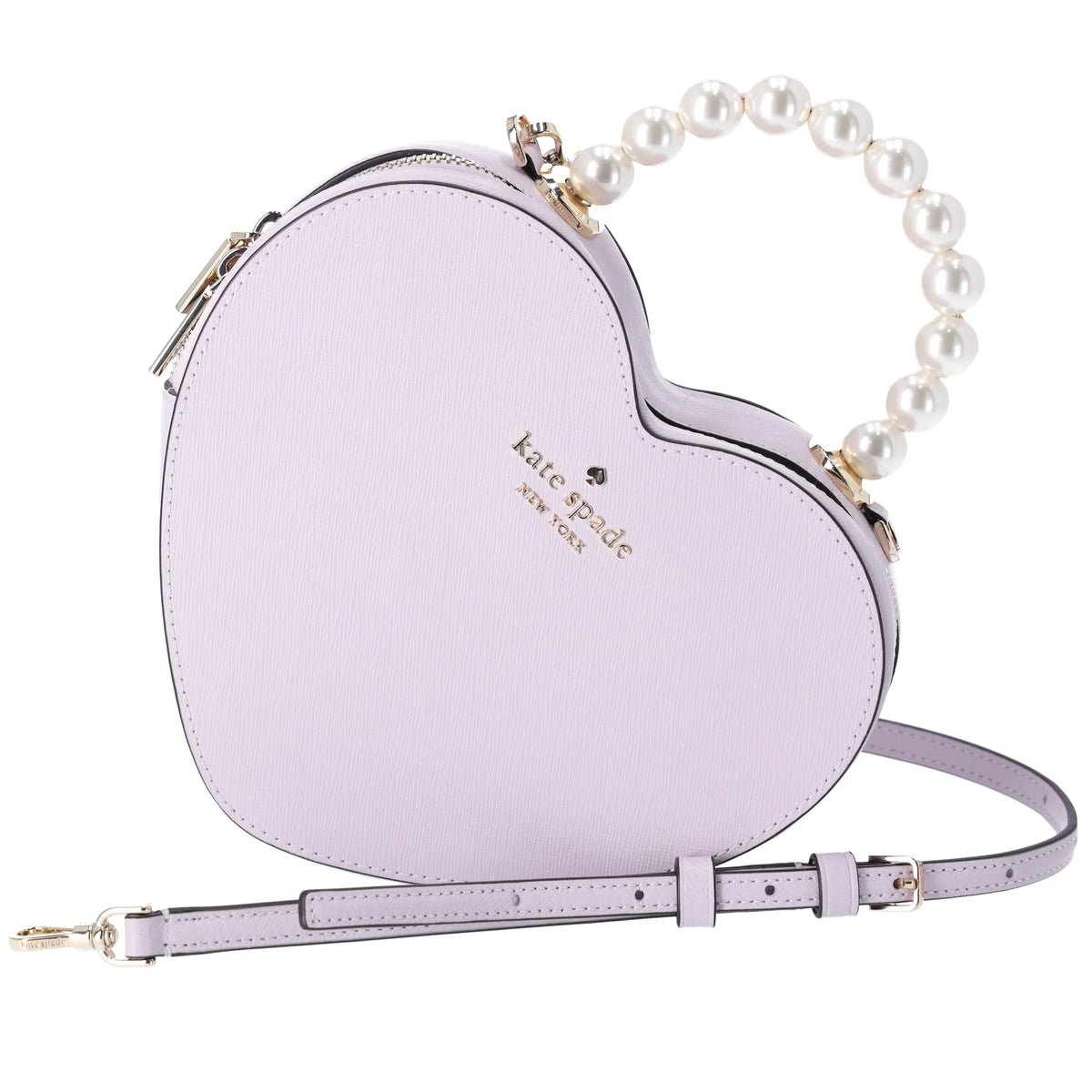 Crossbody Pearl Purse Moonlight Leather Spade Heart Kate Love Lilac Shack KF516