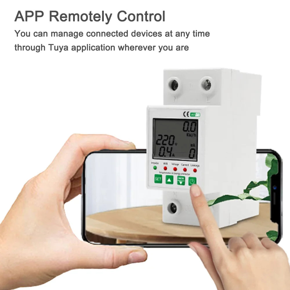 and Function Timer Home Voice Pinnaco Intelligent for Meter with Electric Leakage with WiFi Control Protection Compatible -