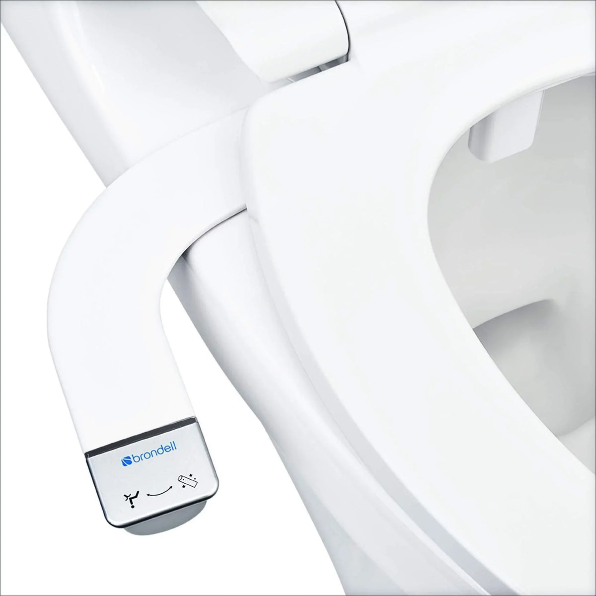 Nozzle Simplespa Single in Attachment Thinline SS-150 with White Brondell Non-Electric Bidet