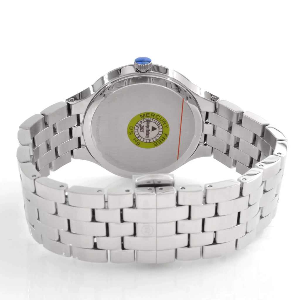 Silver Unisex Movado 0607415 Black Tone Veturi Dial Watch Case