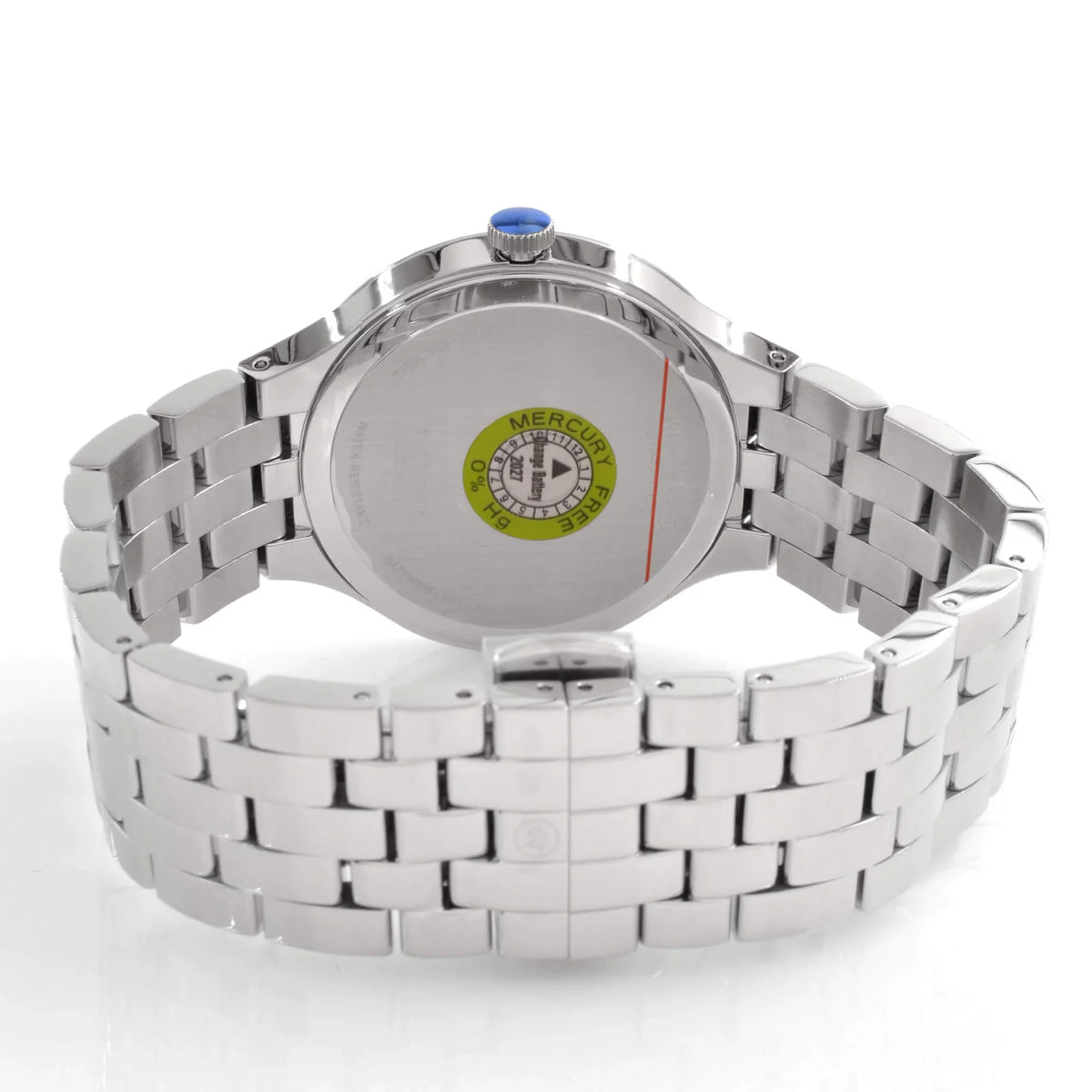 Silver Unisex Movado 0607415 Black Tone Veturi Dial Watch Case