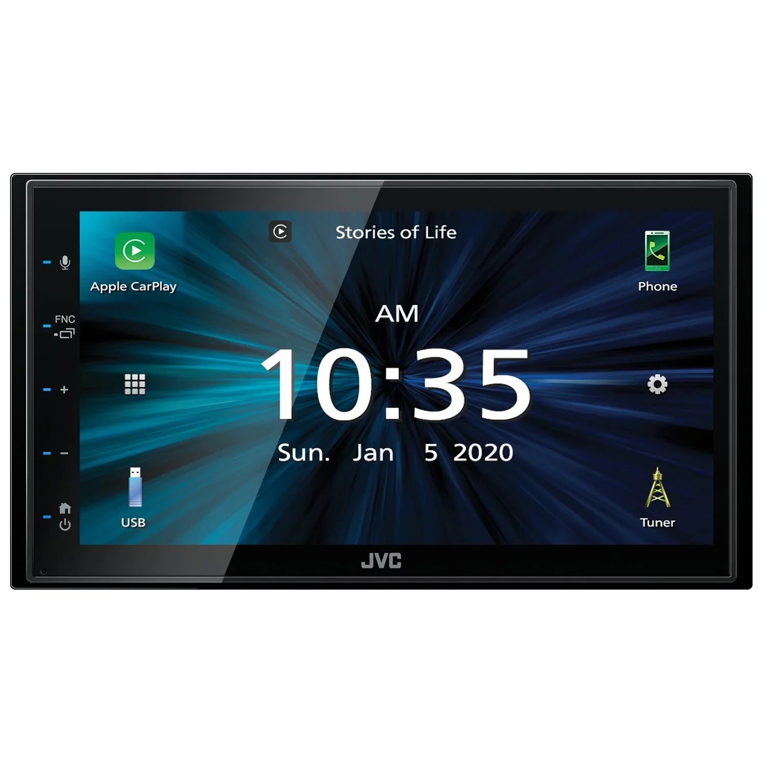 CarPlay, KW-M56BT and Double All-Digital DIN Premium SiriusXM Multimedia Receiver In-Dash Restored (Refurbished) 6.8" with Ready Auto, Android Bluetooth, Mobile JVC