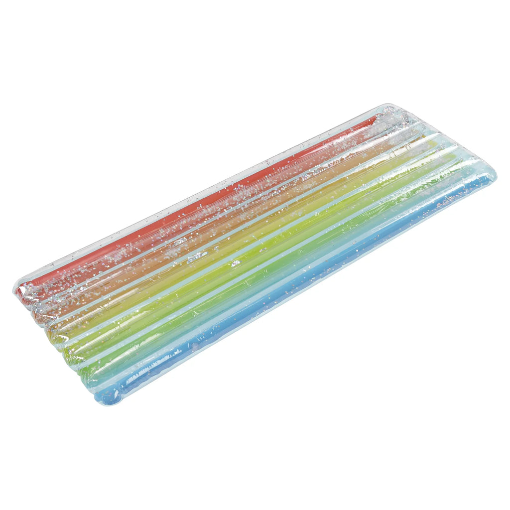Collection Rainbow Pool 74" Glitter Raft Rainbow Deluxe - Haze