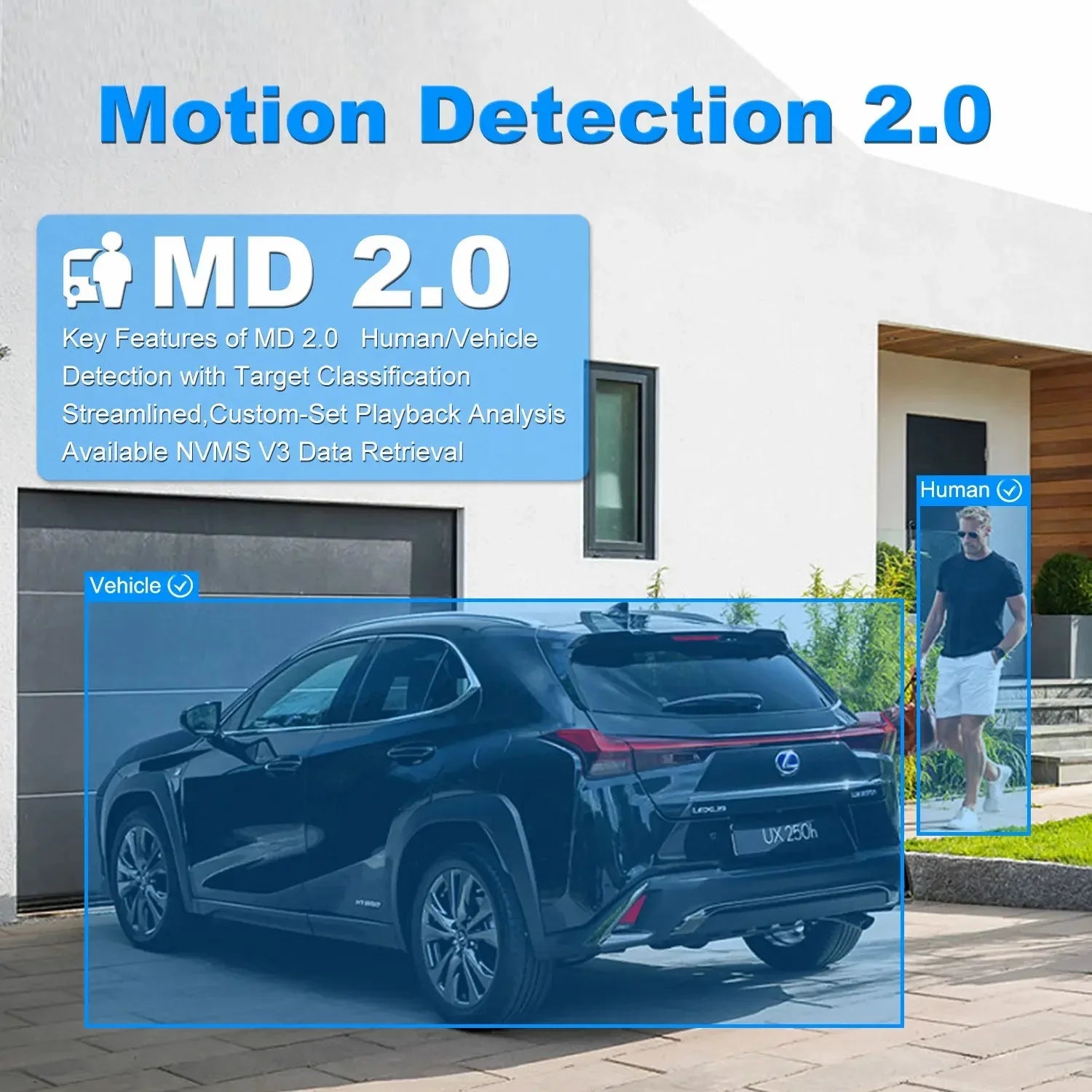 Zoom Human in Vehicle Detection 30M IP66 Camera IR H.265 4X 8MP ANPVIZ Support Distance Camera Built Mic Bullet