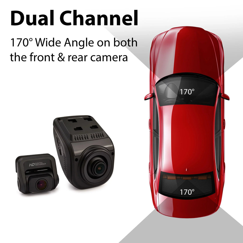 1080p Full Pro HD Rexing and Rear V1P Front Cam Dash