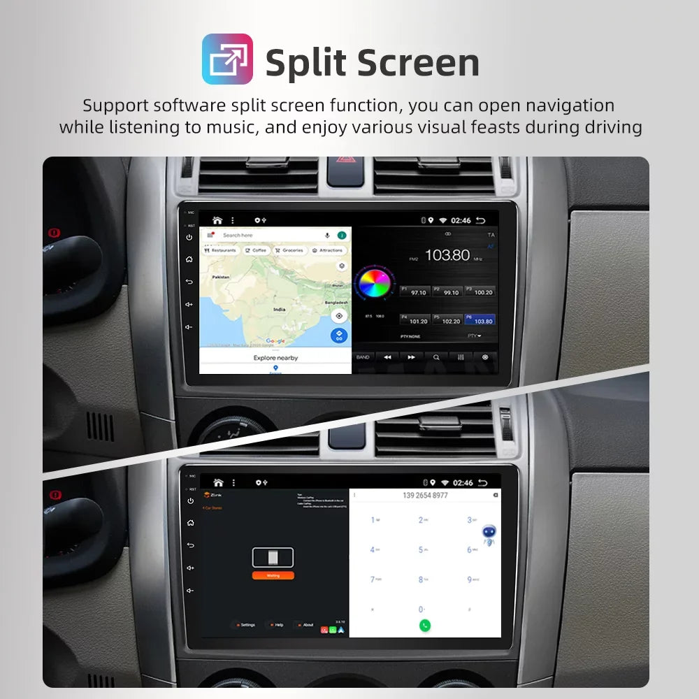 for GPS 9" Stereo Android Car Radio J10 Spare 1 2006-2013 CarPlay with 12 Camera Nissan 2+32G Qashqai