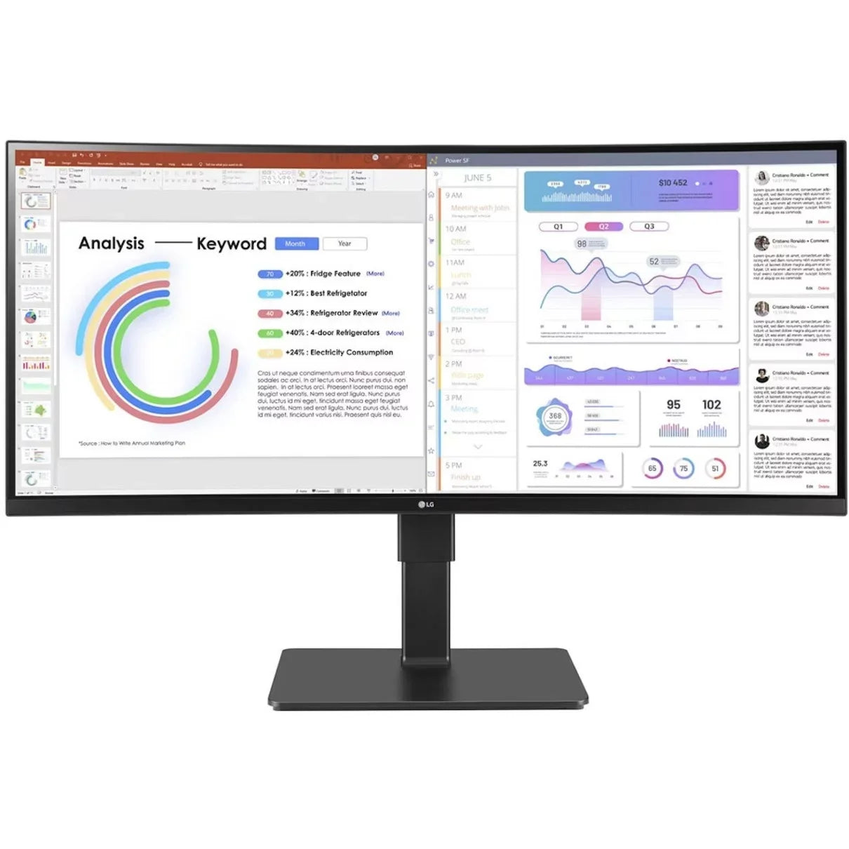 sRGB 3440 LED 1440 Monitor, x Black, HDR10, 34BQ77QB-B 34\" Ultrawide Textured Curved LG