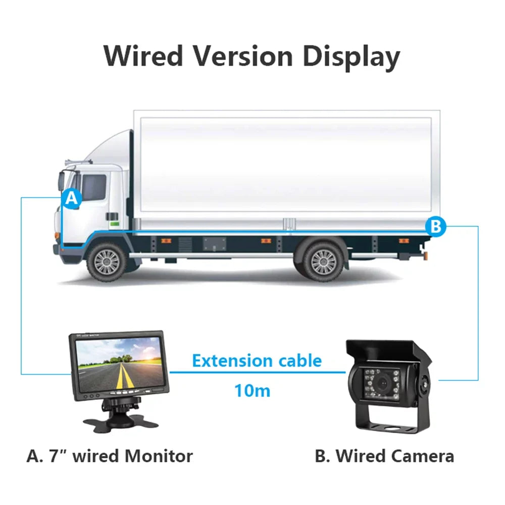 Assist Camera Car Lcd Car Display Rear Willstar Monitor Function Truck Wireless Monitor Rear Engineering Navigation Night Vehicle 7 Front Truck Vision Monitor Visualizer Parking Inch Car