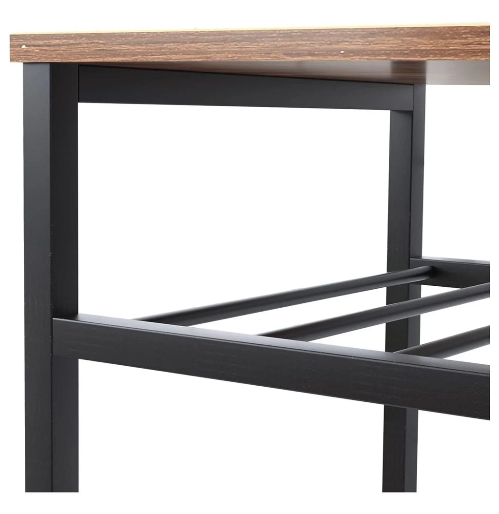 3 Cart Dark for Rack Wheels Carts Brown Tier Kitchen Bakers Station, Serving on Storage oddfain Utility Coffee Cart Bar exterior Microwave with Rolling Kitchen