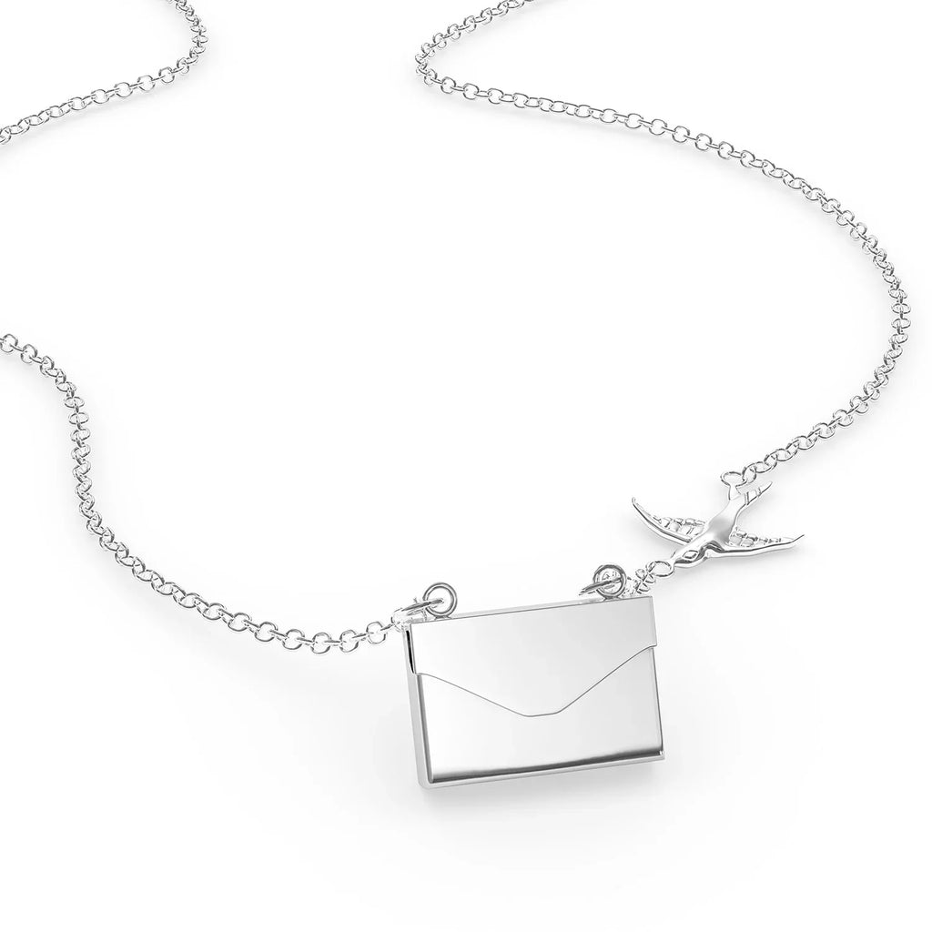 Love Cocktail Necklace Irish Neonblond in Coffee a silver Locket Envelope I
