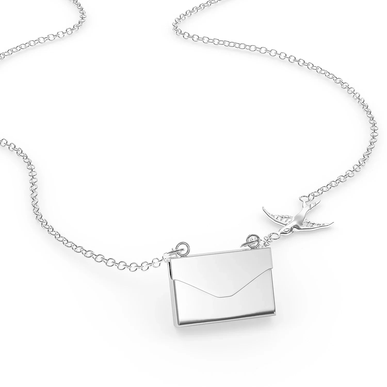 Love Cocktail Necklace Irish Neonblond in Coffee a silver Locket Envelope I
