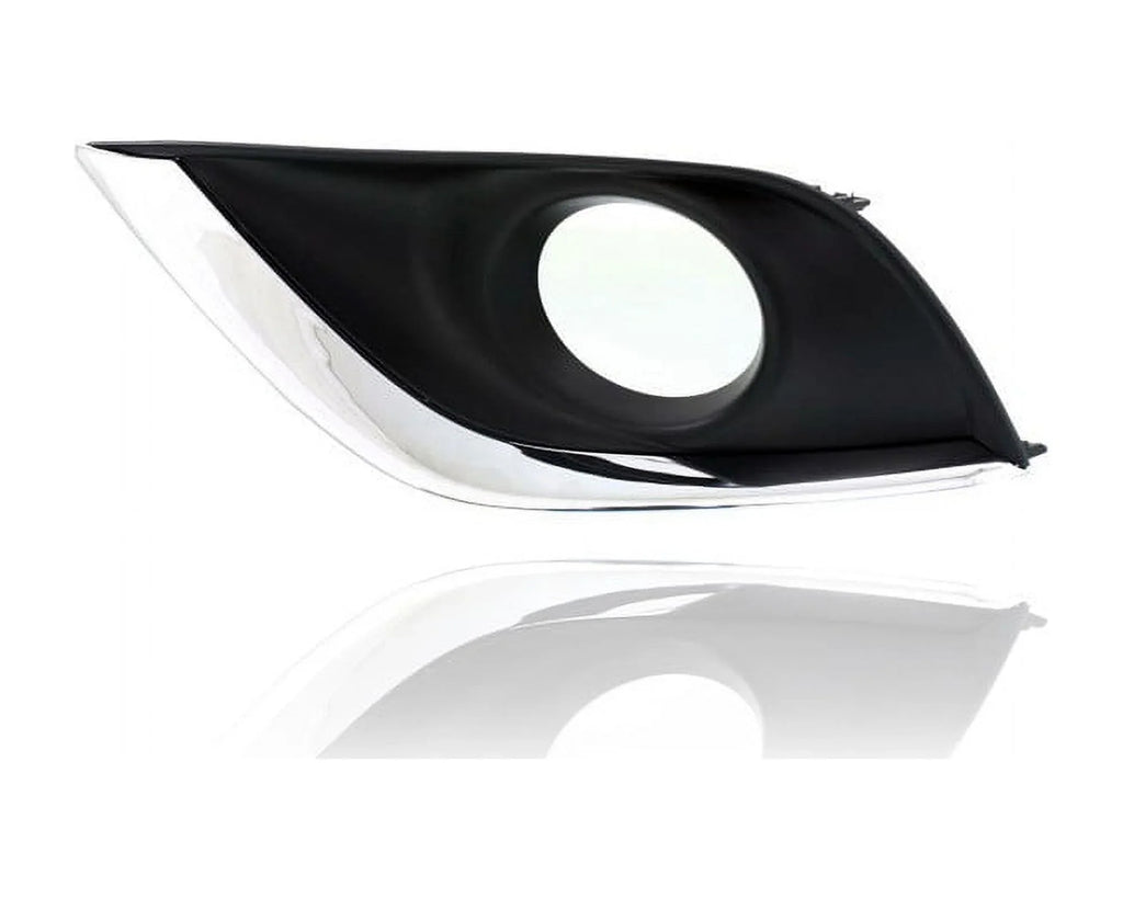 '15-19 - - Fog Molding Compatible/Replacement Black Bezel + Sedan for Cover Driver 622576W80A Left Chrome Pair, Versa Light & Passenger - 622566W80A, With Right Set Nissan Hole SV/SE/SL-