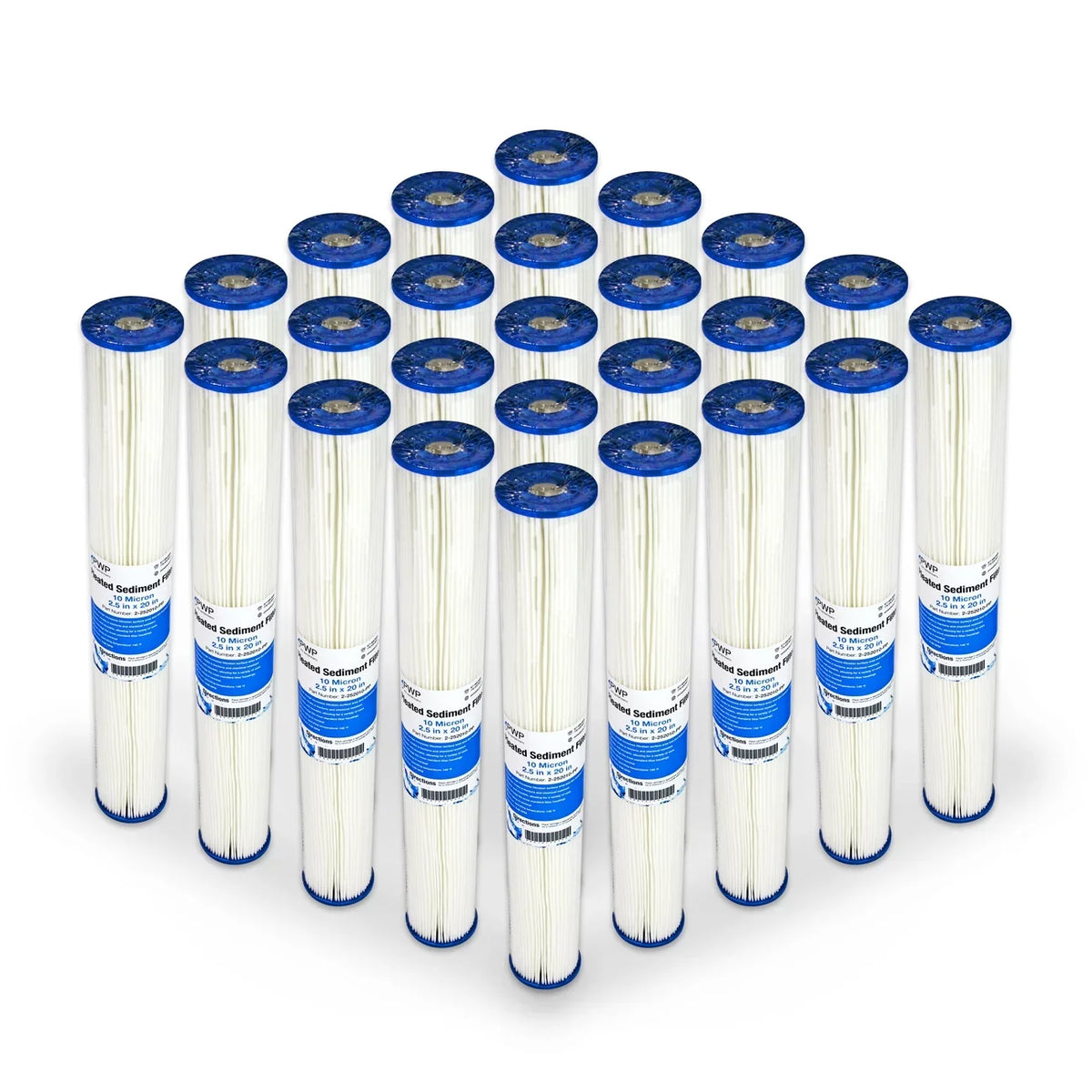 Cartridge Poly liquid micron 20x2.5" 10 Filter Pack 25 Pleated