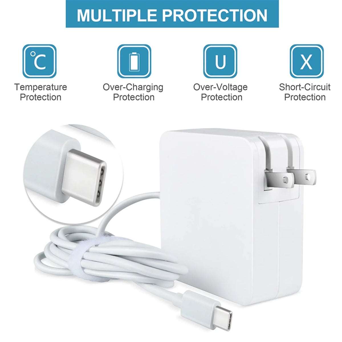 PSU AC Laptop 65W Compatible 2-in-1 Replacement Charger for White P82G003 XPS BOO Adapter 7390 Type-C USB 13 KONKIN