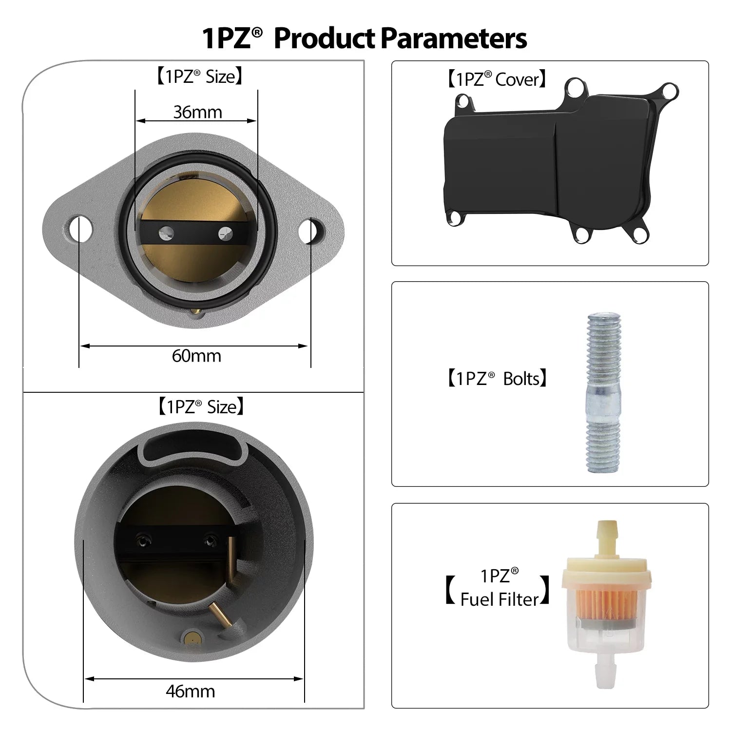 for 4WD YFM350X Replacement 1PZ Wolverine 400 Carb Warrior Moto-4 Yamaha Bear 1987-2004 YFM350 YFM400 350 Kodiak YFM35F Carburetor W35-CA1 Big 1996-1998