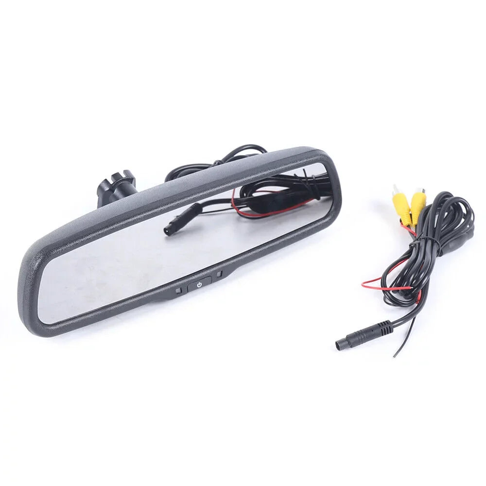 Monitor &Bracket Mirror LCD Parking Backup Rear Camera View 4.3" Reverse For TFT