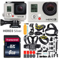 HERO3 Camera Camera Camcorder Action Silver Accessory Restored - With 35-In-1 (Refurbished) Sport Kit Edition GoPro Action Wi-Fi