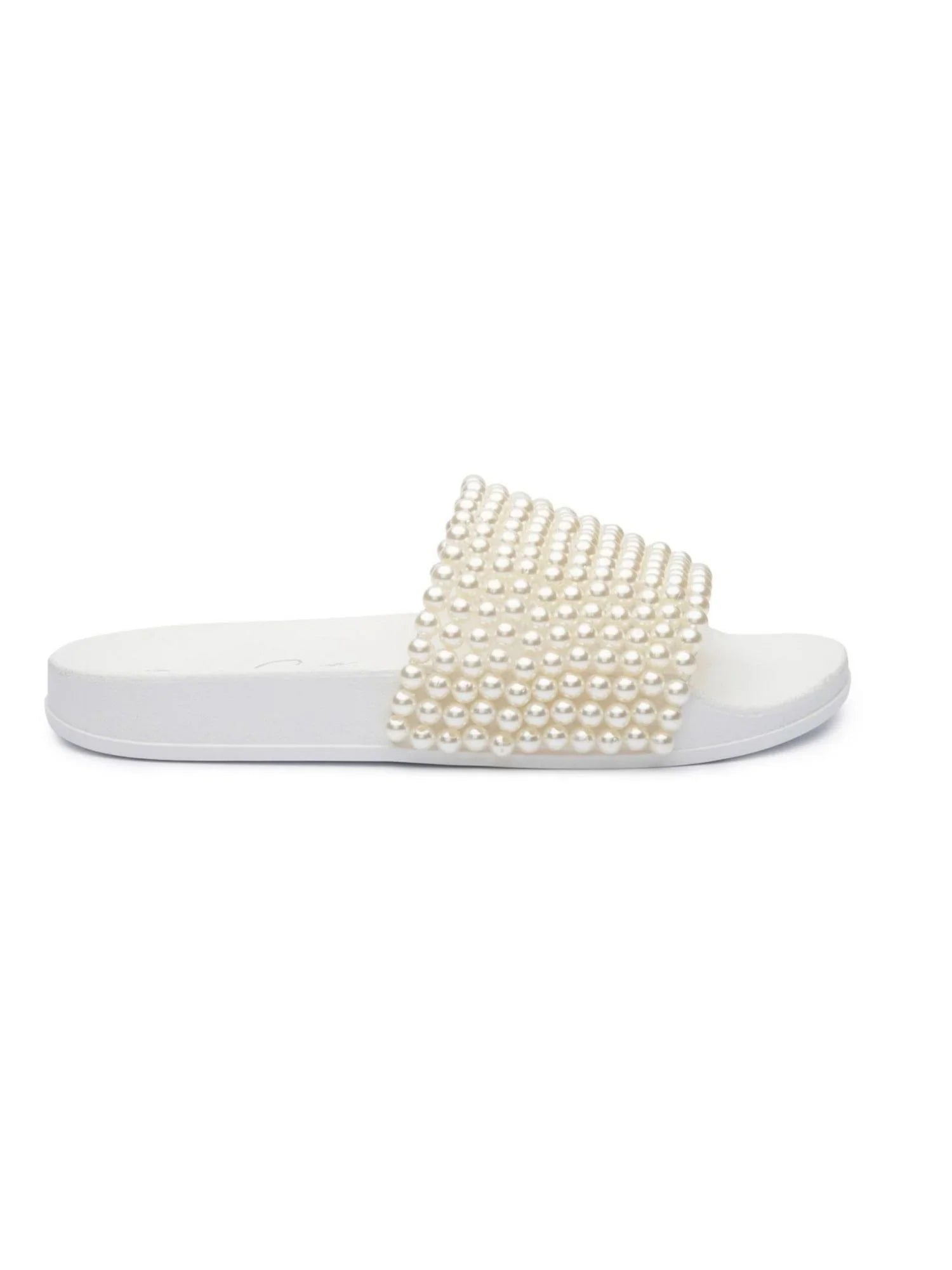 8 Ivory Saycie On Toe M Shoes Beaded JESSICA Slide Pool Sandals Round Slip SIMPSON Slide Womens