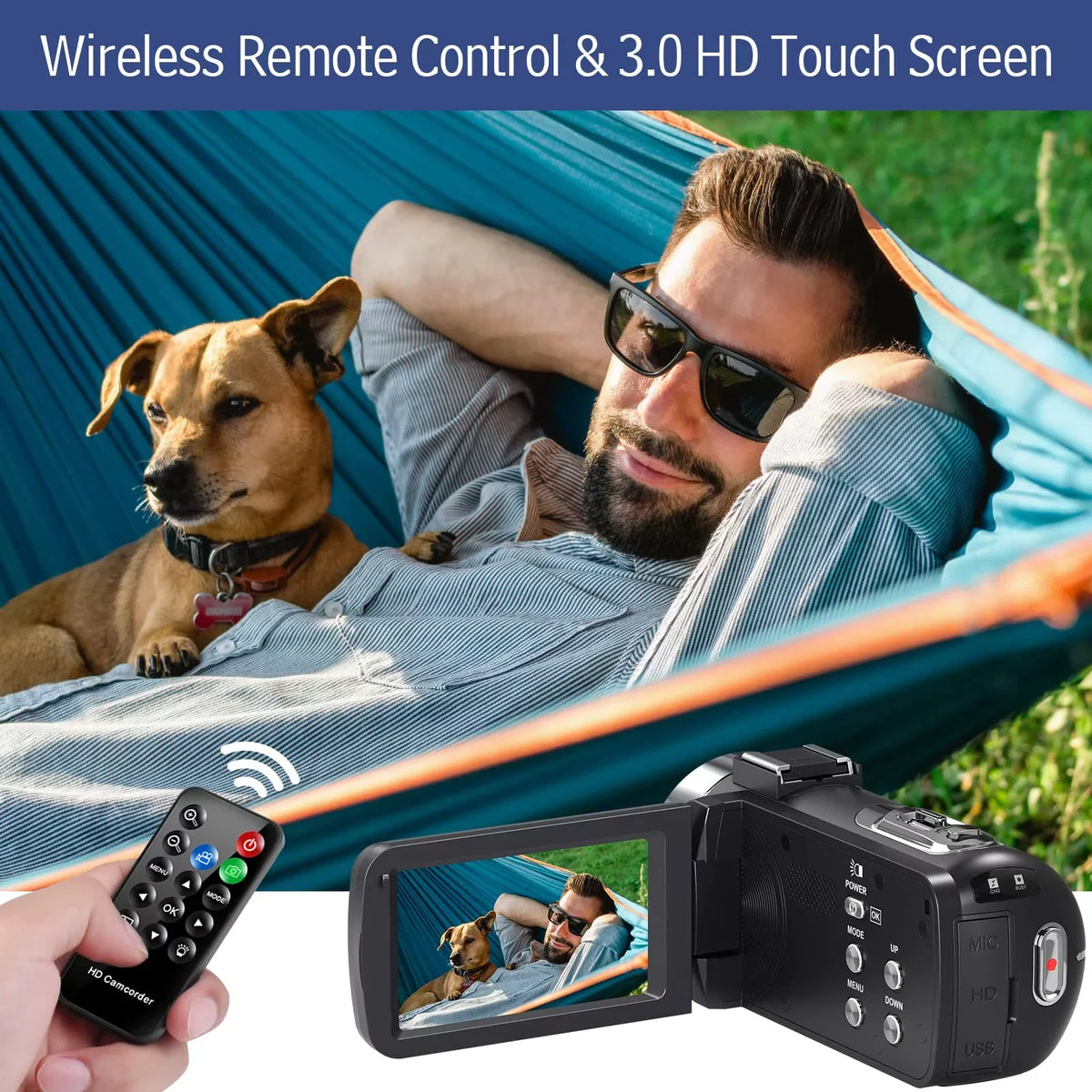 30FPS LCD Camera Vlogging Zoom Vision for Screen Camcorder MARVUE Night Video IR 4K Digital 48MP YouTube 3.0" 18X Camera Camera Touch with