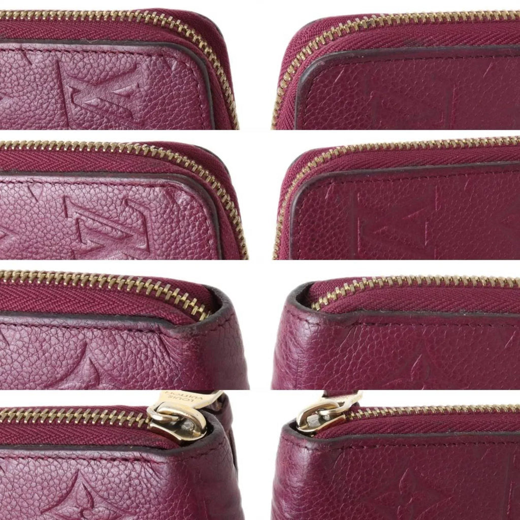 Amplant (Fair) M68571 Monogram Pre-Owned Long Cherry Zippy Berry Wallet