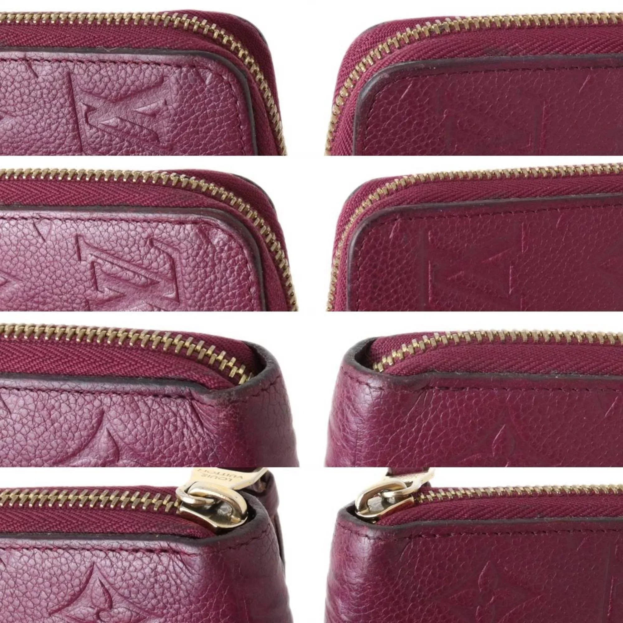 Amplant (Fair) M68571 Monogram Pre-Owned Long Cherry Zippy Berry Wallet