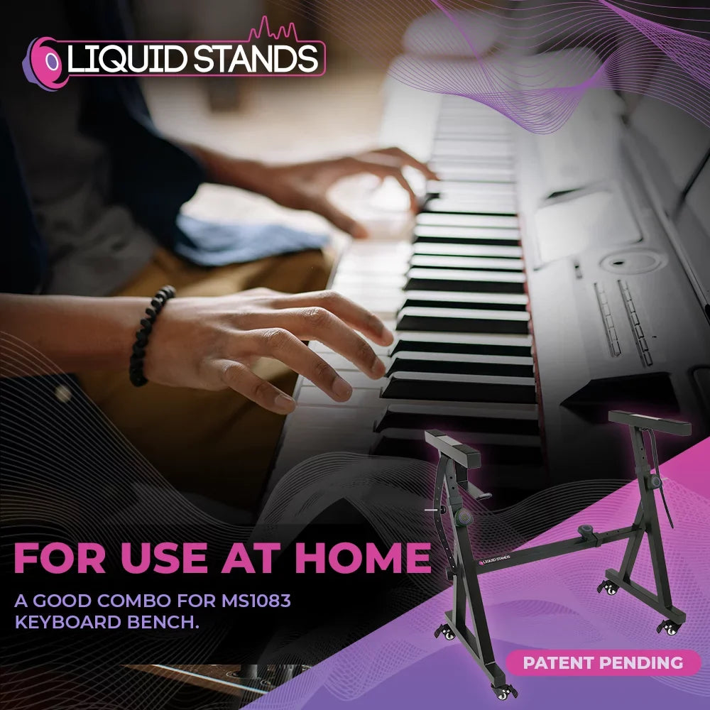 (Refurbished) Z - Stand - Wheels) Stand Stand Adjustable Portable (Black Stands with Key - and design Duty - Keyboard 54-88 Restored Keyboard Piano Piano Stand Fits Electric Pianos Heavy Keyboard Liquid - Music