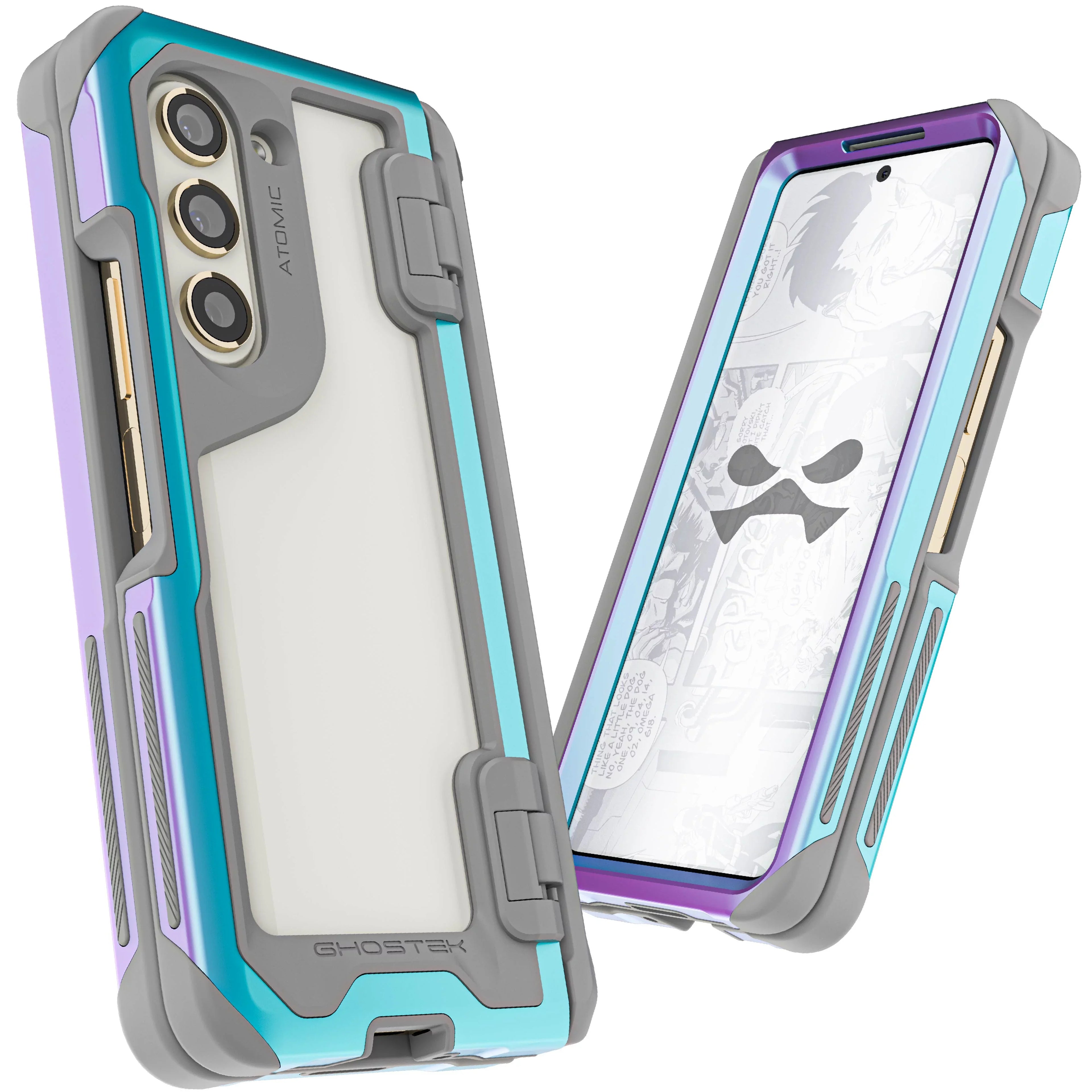 Fold Phone Atomic Galaxy Ghostek Metal Cover Slim (Prismatic) Z 5 Clear Aluminum Case