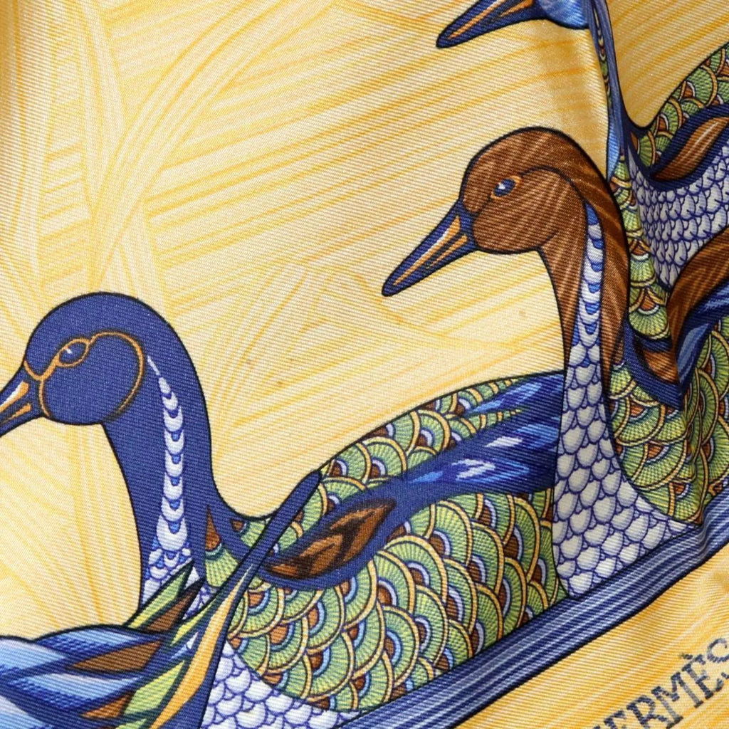 HERMES Pre-Owned 100% pond scarf (Good) Carre duck / muffler silk 90 Hermes