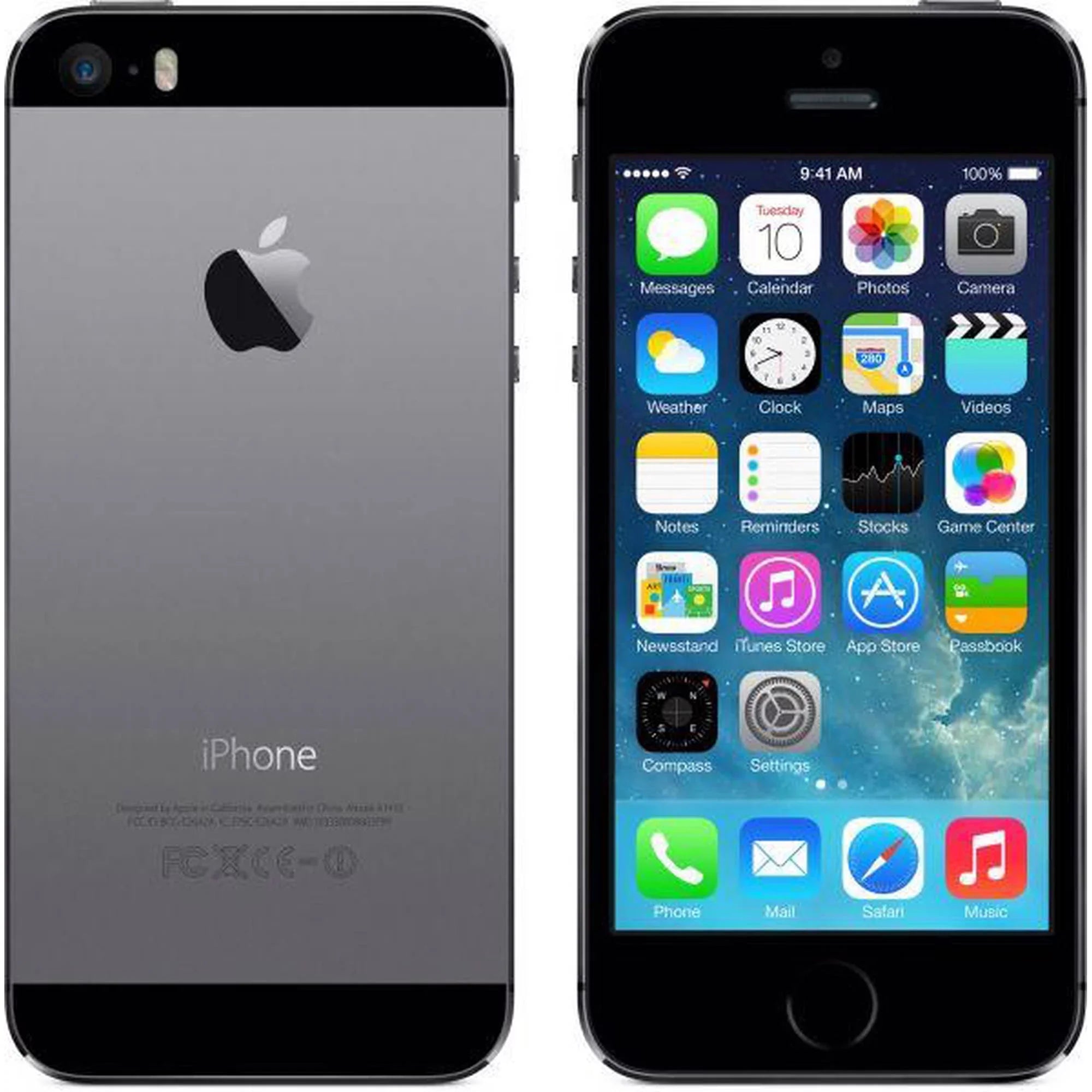 Space (Used) - 8MP Unlocked GSM 16GB iPhone w/ Gray Dual-Core 4G Camera LTE Phone 5s