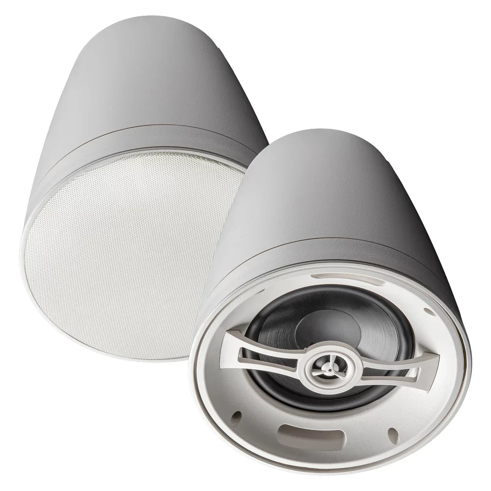 2 White 8Ohm/70V, Way 8" Arc Speaker, Pendant Coaxial 8 design OSD Nero