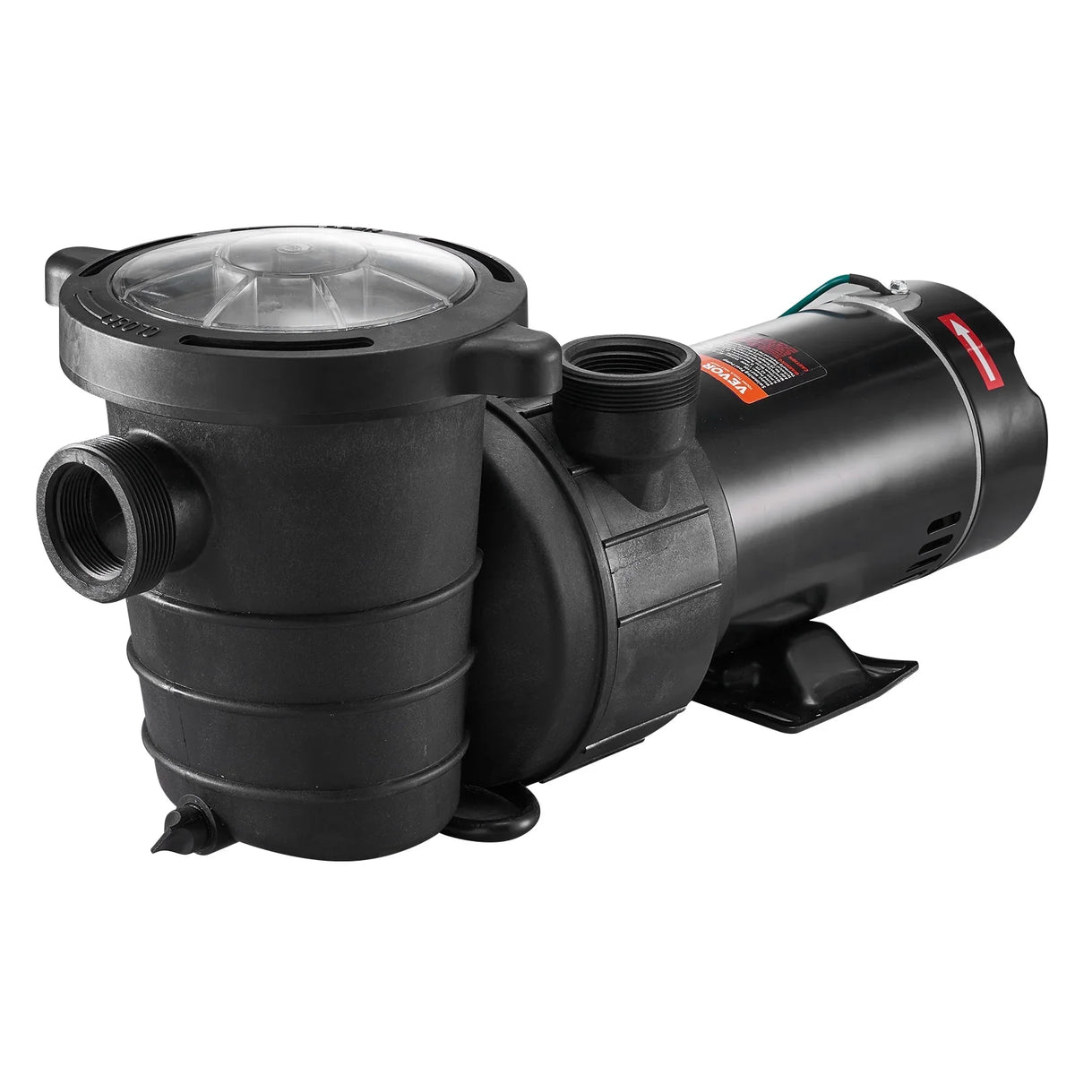 Single Pool 5280GPH Happybuy 1100W Speed Above Ground Strainer Max. Pump, Basket, Flow, Certification of for Swimming 1.5HP Pool 115V, w/ Pumps ETL
