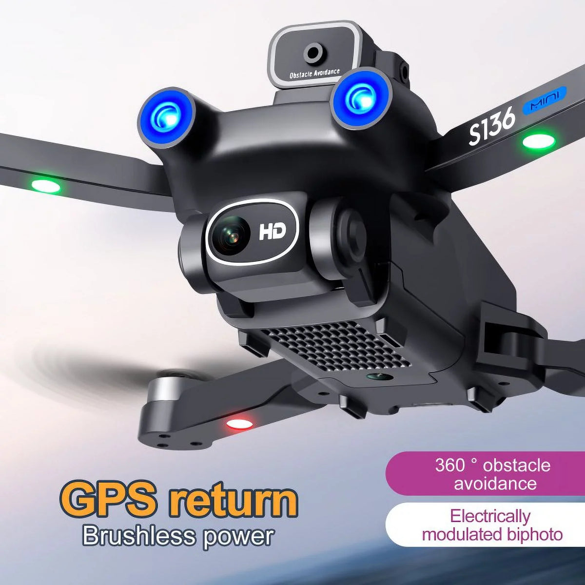 4K electric control GPS adjustment to take UAV of aerial directions, and in all avoid aircraft remote camera obstacles brushless to high-definition S136 photos
