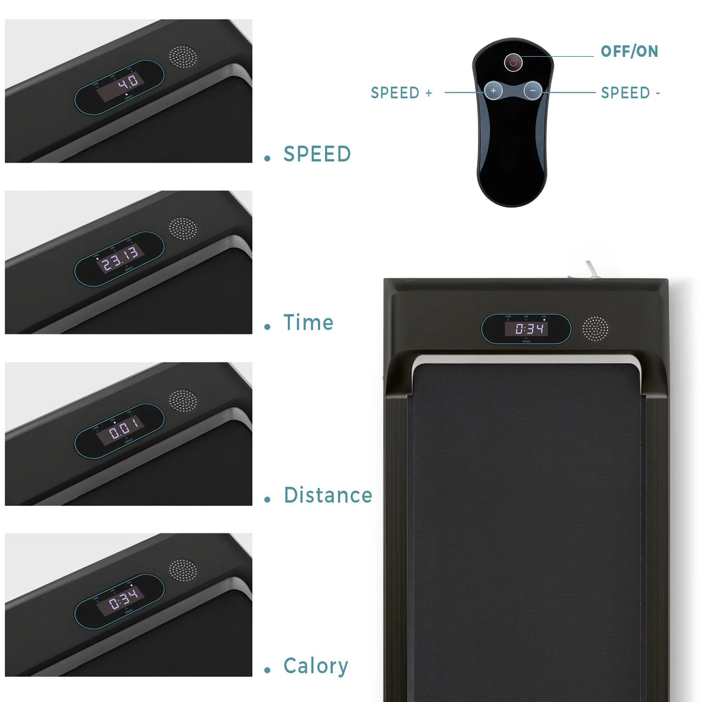 Office in 2.5HP for Walking Under Gym with Treadmill Use, Treadmill, 1 BTMWAY Electric Pad APP/speaker/Remote Bluetooth Pad Ultra-Quiet Desk Control/Display, Home Portable Treadmill 2 Walking