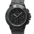 Black DG42SMCCH watch Magnesium (Good) Watch Pre-Owned belt Chrono BVLGARI Mechanical Wrist Rubber Watch Diagono Automatic Wrist DG42SMCCH mag