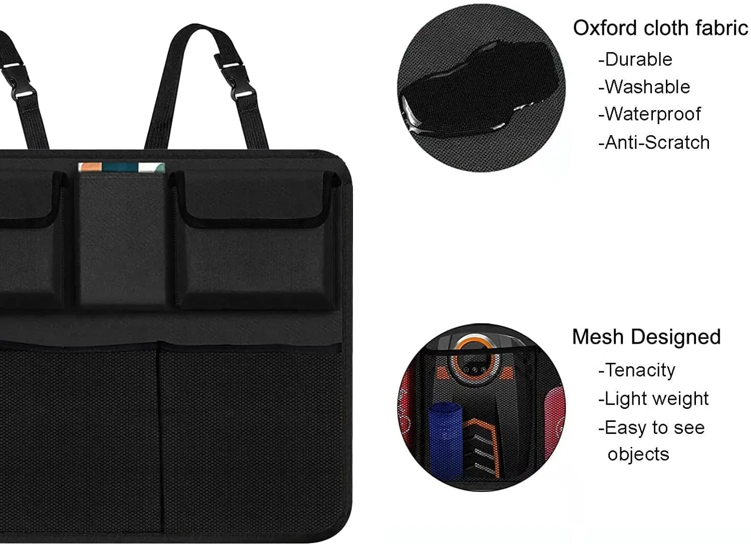 Organizer, Capacity Bag Backseat SUV,Truck,V Trunk Organizer Storage -Trunk with Organizer 9 Super Large Hanging Car for