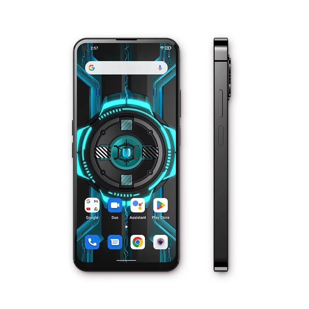 '- 5000 LED Unihertz 12 4G Light, Fast Industrial mAh Android Luna NFC, Transparent Back Camera, Charging, Design and Unlocked Battery with Colorful Smartphone (Black) Smartphone, 108MP