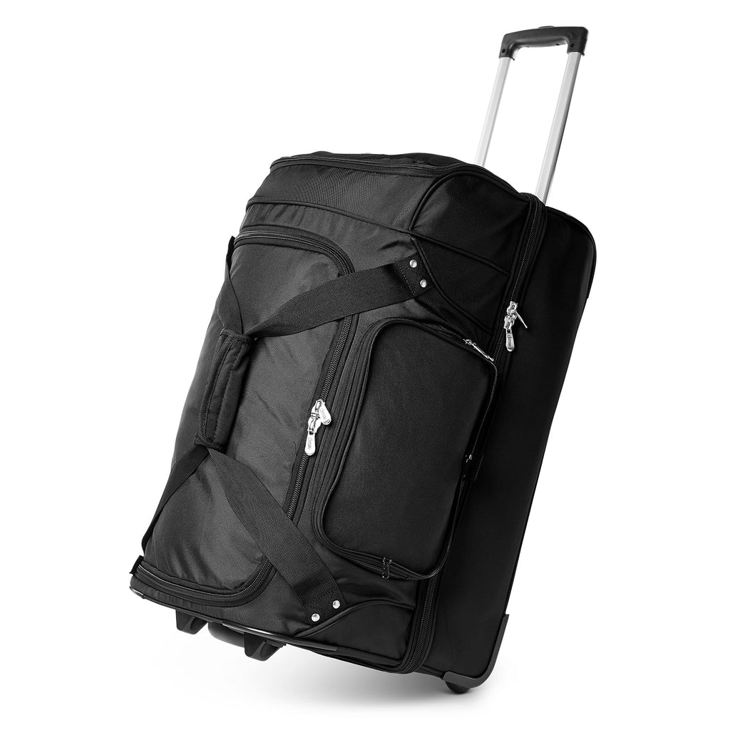 2-Wheel Bag Bottom Black Badgers Rolling 27'' Wisconsin Drop Duffel MOJO