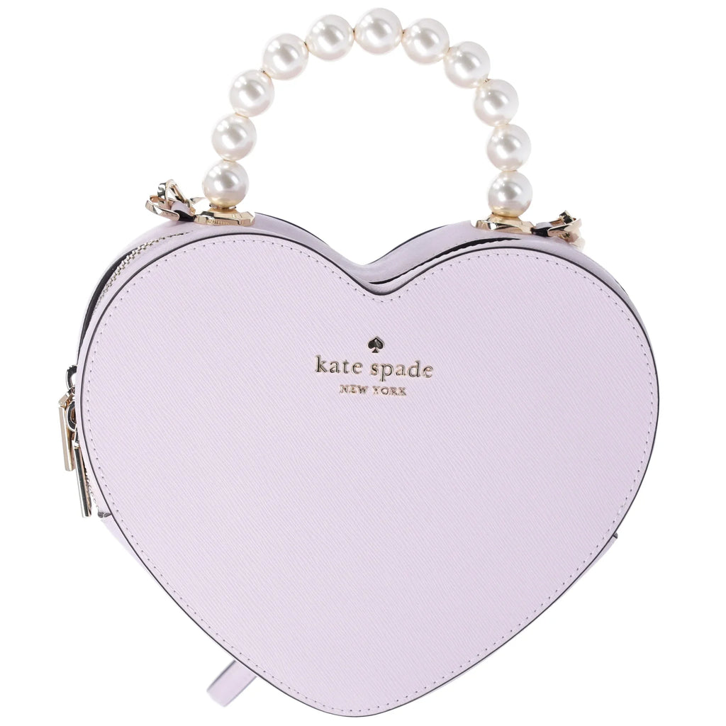 Crossbody Pearl Purse Moonlight Leather Spade Heart Kate Love Lilac Shack KF516