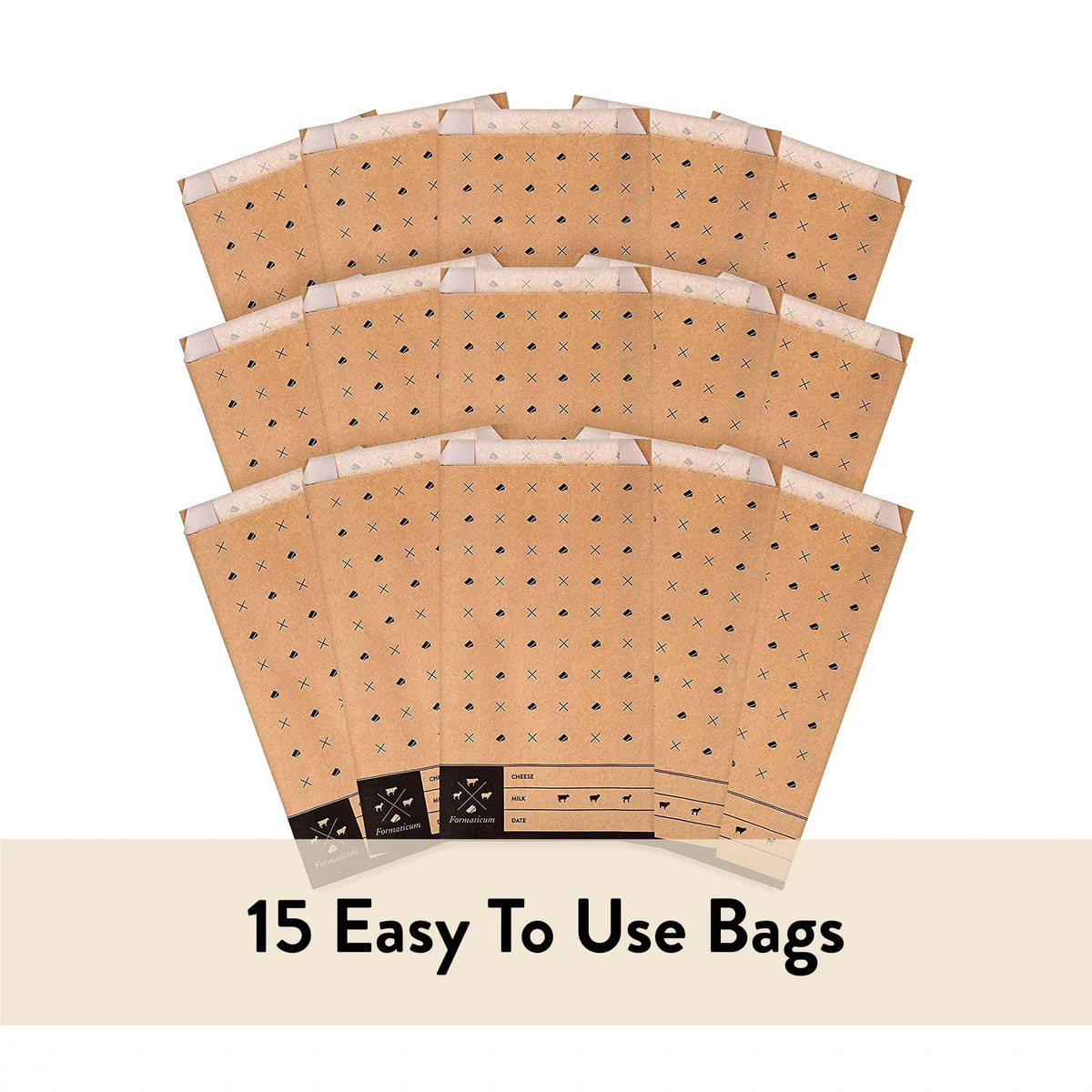 75 Wax Storage Formaticum Charcuterie Cheese Paper Bags, Fresh, Count Keep Bags,