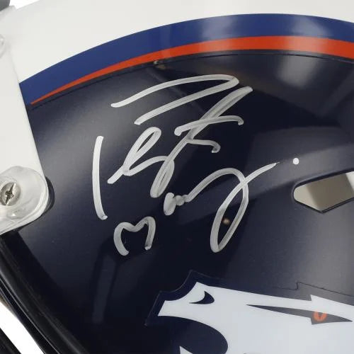 Indianapolis Fanatics Riddell Side Authentic Authentic Certified Helmet - - Speed Colts on Broncos & Half Peyton Denver Autographed & Denver Manning Signature Half